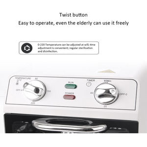 جهاز تعقيم بالحرارة الجافة عالي الحرارة سعة 12 لتر مع تحكم في درجة الحرارة ومؤقت لصالونات الشعر والسبا وصالونات الأظافر - Product Image 5