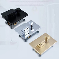 Ensemble de douche encastré carré en laiton robinet de douche encastré en acier inoxydable 304
