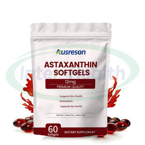 Cápsulas Blandas de Astaxantina Liposomal de Grado Alimenticio Ausreson OEM Natural Price, Suplementos de 12 mg y 24 mg para el Cuidado de la Piel, Cápsulas Blandas de Astaxantina - Product Image 2