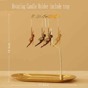 Portavelas de Metal con rotación automática para Halloween, Navidad, boda, fiesta, decoraciones para el hogar, juego de ciervos con vela perfumada - Product Image 3