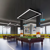 Lumière LED rectangulaire en forme d'anneau pour table de billard sans ombre, lampe de plafond tendance pour salle de billard haut de gamme/club/hall