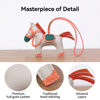 Porte-clés et cordons de luxe pour sacs, avec breloque tête de cheval, design de créateur, décoratifs