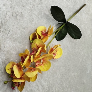 L-200 <span class=keywords><strong>de</strong></span> orquídeas para decoración del hogar, maceta <span class=keywords><strong>de</strong></span> 9 cabezas <span class=keywords><strong>de</strong></span> látex con hojas, para boda, nuevo estilo - Product Image 4