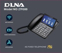 هاتف مكتبي لاسلكي ZT9300 بتقنية 4G LTE - شاشة HD مقاس 5 بوصات وذاكرة داخلية 32 جيجابايت وذاكرة وصول عشوائي 3 جيجابايت لمهام متعددة ومكالمات فيديو