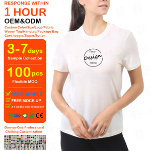 เสื้อยืดออกกำลังกายสำหรับผู้หญิง ดีไซน์ประดับคริสตัล ยืดหยุ่นสูง 200Gsm เนื้อผ้านุ่มพิเศษ ซึมซับเหงื่อ ผลิตจากผ้าเมอริโน - Product Image 1