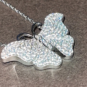 Collana con Ciondolo a Farfalla in Stile Coreano e Giapponese, con Pavé di Zirconi, Gioiello da Collo Fresco per Donne - Product Image 2