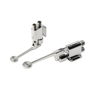 Robinet à pédale temporisé mural ou au sol, longueur 19 cm, largeur 15 cm, hauteur 7 cm, vannes de chasse d'eau - Product Image 1