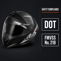 Casque de moto modulaire DOT FMVSS à visière relevable, ABS, double visière, intégral, unisexe, vente en gros, OEM, adulte, toutes saisons