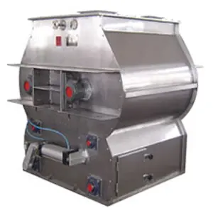 Stainless Steel Ceramic Cereal Chemical Powder Double Shaft Paddle Continuous Mixer With CE