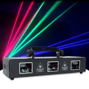 Proyector láser RGB de 600MW al por mayor, luz de animación de escenario, haz pequeño láser a todo Color para discoteca de club nocturno
