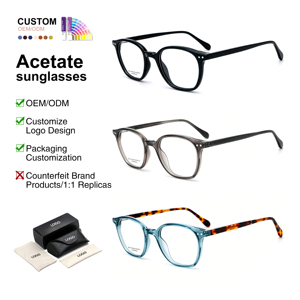 Monture de lunettes optiques en bio-acétate de haute qualité, design carré à coins arrondis, fabricant de lunettes à marque privée - Product Image 1