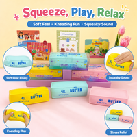 Jouet Squishy en forme de bâton de beurre, à pétrir, anti-stress, avec son couineur, blocs de construction malléables, cadeau ludique