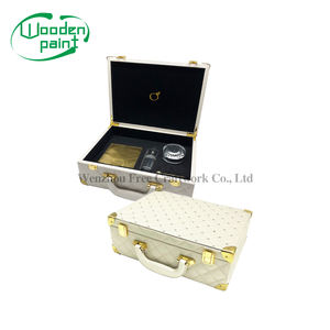 Boîtes d'emballage de luxe en cuir, boîte en bois pour logo personnalisé, ensemble bijoux et cosmétiques, étuis 50 pièces - Product Image 2