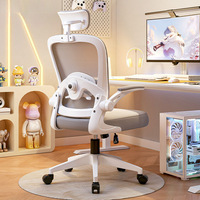Chaise de bureau ergonomique Chaise pivotante de direction moderne pour la maison Appui-tête réglable BIFMA Tissu Mesh Plastique Métal Acier Mousse