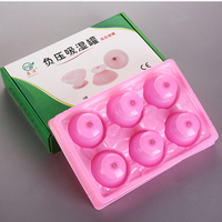 6 pièces/boîte Anti-cellulite Silicone ventouses Massage du corps Silicone Hijama tasse Massage ventouses Silicone ventouses ensemble