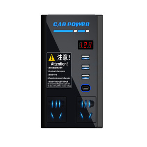 อินเวอร์เตอร์ในรถยนต์ 12V/24V เป็น 110V/220V 200W PD30W QC3.0 ชาร์จเร็ว ช่องเสียบหลายพอร์ต - Product Image 5