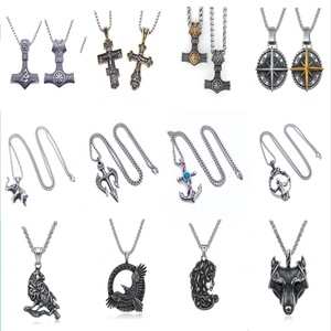 Colgante Impermeable de Acero Inoxidable 316L, Diversos Tipos de Collares Vikingos, Colgantes de Calavera, Esqueleto, Motero, 1%er, Cruz, Joyería de Animales Marinos - Product Image 1