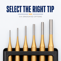 HEHE Ensemble de six ciseaux dorés de qualité industrielle professionnelle avec manches en acier pour kit d'outils manuels de bricolage pour le travail du bois