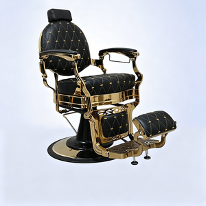 Sillón de Barbería Hidráulico de Lujo para Hombre, Silla de Peluquería Reclinable y Elevable, Mueble de Salón Resistente para Peluquería - Product Image 1