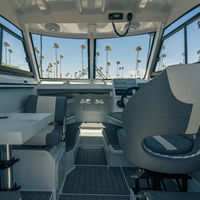 Nouveau yacht de luxe en aluminium Profisher 7,5 m (25 pieds), bateau de pêche sportif en aluminium, bateau de croisière rapide