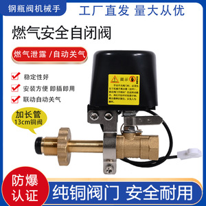 Gas Valve Controller Electric Shut Off Valve For Gas Pipeline With <b>Alarm</b> Function 70mm Action Distance Cast Iron Bonnet - Product Image 3