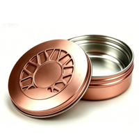 Boîte en métal ronde personnalisée en aluminium pour emballage en gros, idéale pour bonbons, chocolats et cosmétiques