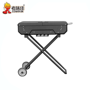 <span class=keywords><strong>Barbecue</strong></span> portable pliable au propane Cowekai pour camping et pique-nique, en fer thermolaqué noir, avec allumage électronique - Product Image 1