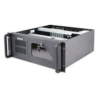 Boîtier d'ordinateur industriel TOP4508E noir 4U avec 8 baies pour disques durs de 3,5 pouces (compatible avec les disques durs/SSD de 2,5 pouces) pour système de surveillance, stockage cloud