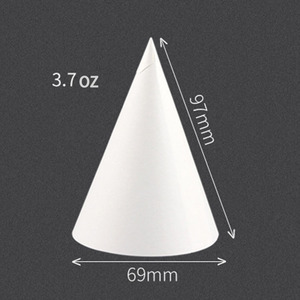 Gobelet en papier blanc jetable personnalisé écologique et étanche de 3.7oz pour la crème glacée pilée et les bonbons - Product Image 3