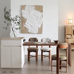 Isla de Cocina Móvil Giratoria y Plegable con Sistema de Deslizamiento Ajustable y Mesa de Madera Extensible - Product Image 3