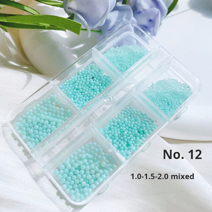 Nuevas Bolas de Acero Plástico de Colores para Decoración de <span class=keywords><strong>Uñas</strong></span> 3D, Tamaños Mixtos, Color Caramelo, Caja Larga de 6 Compartimentos, Venta al por Mayor - Product Image 2