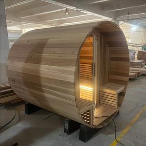 Großhandel anderes Design Red Cedar 6 Personen Holz moderne Outdoor Cedar Wood Barrel <span class=keywords><strong>Steam</strong></span> <span class=keywords><strong>Sauna</strong></span> - Product Image 3