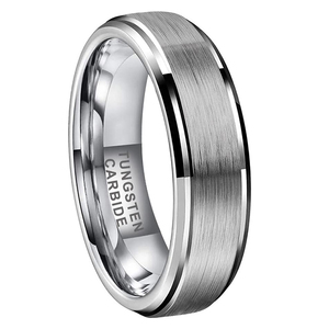 All'ingrosso due toni nero anello di tungsteno donne uomini di alta qualità moda semplice anello di fidanzamento fede - Product Image 3