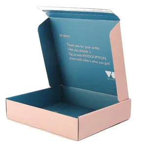 맞춤형 골판지 상자 우편물 포장 무료 배송 깜짝 우편물 상자 포장 로고 의류 포장