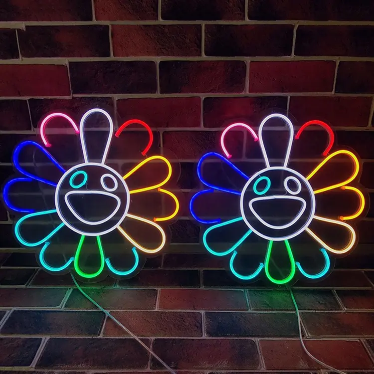 Großhandel 12v Flex LED Neon Drops hipping benutzer definierte künstlerische Kunststoff Werbung Wand LED Leucht reklame