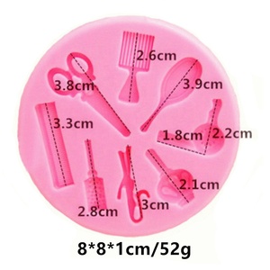Moule en silicone DIY pour sèche-cheveux rond, peigne, miroir, ciseaux, fer à friser, flacon de parfum - Product Image 2
