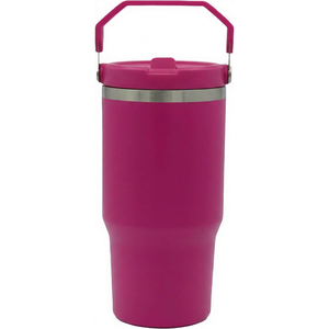 Vaso Térmico Personalizado con Logotipo, Doble Pared, Aislamiento al Vacío, Tapa Abatible, 20oz 30oz, Tazas para Exteriores, Botella de Agua Caliente de Acero Inoxidable con Tapa y Pajita - Product Image 1