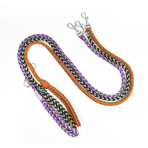 2024 nuevo estilo de lujo de nailon trenzado <span class=keywords><strong>Paracord</strong></span> correa de cuerda para perros resistente manos libres correa para perros arnés de entrenamiento para perros - Product Image 5