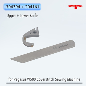Lame de coupe droite et inférieure 306394 204161 pour machine à coudre interlock Pegasus W500 W1500, lame de bordure H robuste - Product Image 1