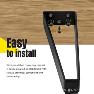 Metal <b>Table</b> <b>Legs</b> 20cm High Steel Industrial Design Easy Installation For Slab <b>Tables</b> - Product Image 1