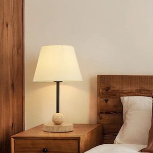 Lámpara de mesa de piedra Hfshanks E27 con interruptor LED para iluminación de cabecera de dormitorio - Product Image 3