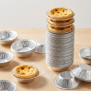 Vente en gros usine de petits moules à tartelettes, de moules jetables en aluminium pour la cuisson DIY de cupcakes, gâteaux, muffins, et de contenants pour mini-tartelettes aux œufs - Product Image 1