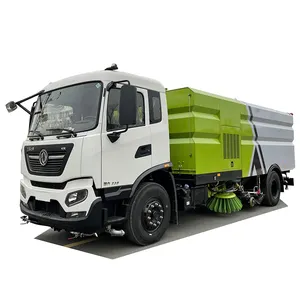 Caminhão de limpeza de estrada de alta qualidade, profissional, com 2 escovas hidráulicas e uma máquina de sucção à vácuo para vendas