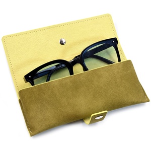 スウェードレザーサングラスケース眼鏡アクセサリー眼鏡用眼鏡用持ち袋マグネットボタン付き - Product Image 4