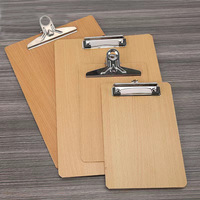 Portapapeles de Madera Personalizado con Logotipo, Tamaño A4/A5, para Negocios, Escuela, Menú, Documentos, Organizador de Archivos, Plegable