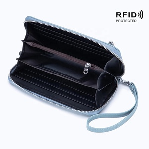 Long <span class=keywords><strong>portefeuille</strong></span> en cuir <span class=keywords><strong>anti</strong></span>-<span class=keywords><strong>RFID</strong></span> pour femmes et pochette pour téléphone porte-cartes de crédit sac d'argent-grand sac à main pour <span class=keywords><strong>femme</strong></span> - Product Image 2