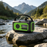 Lampe torche solaire LED multifonction portable 10000mah, alerte d'urgence SOS, radio AW/FM/WB avec charge USB