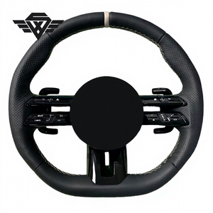 Volante Auto Personalizzato Rotondo in Pelle Adatto per Mercedes Benz W213 C238 W463 W464 W222 C217 <span class=keywords><strong>CLS</strong></span> <span class=keywords><strong>C257</strong></span> W205 C63 AMG - Product Image 1