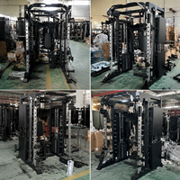 FRS Smith Machine Functional Trainer avec double pile de poids 146 kg, système de poulies à câble, équipement de gym à domicile et commercial
