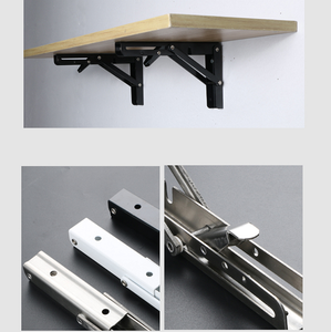 Support mural en acier inoxydable Étagère pliante triangulaire pour banc de table Supports de qualité supérieure - Product Image 6